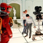 Stanley Kubrick bei Dreharbeiten zu 2001: A Space Odyssey